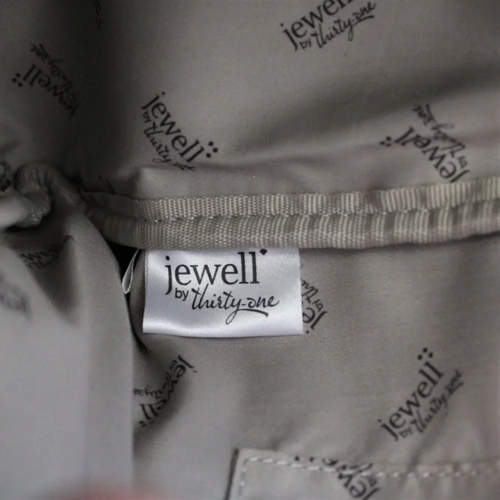 Jewel by Thirty-One NWOT Gray Reptile Embossed PU Satchel - Picture 9 of 10